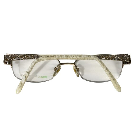 Jessica Mcclintock JMC 045 Eyeglasses Frame Women's Gold Metal Cat Eye 53-18-140 - Picture 9 of 11